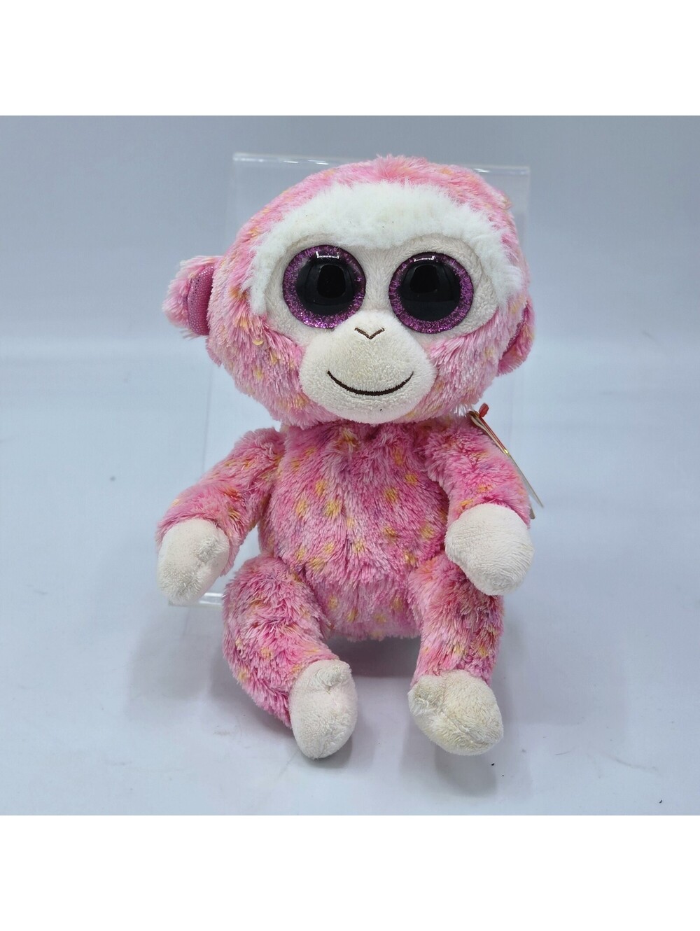 Ty Beanie Boos RUBY The Pink Monkey 6" Plush Stuffed Animal Toy With Tag